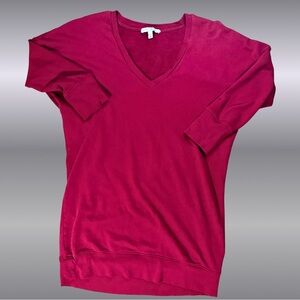 Express Deep Red Knit Top